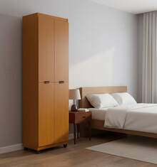 Clean Multipurpose Cabinet With 4 Doors And 6 Shelves, Organizer For Laundry Room, Bedroom, And Kitchen. - 卡其色 - 查看 1