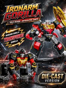 6合1天穹戰神變形機器人玩具，適合6歲以上兒童，多形態變形與DIY動物拼接組合，高級合金與堅固ABS塑料，CPC認證，恐龍獅獸戰士造型，男孩生日禮物 - 彩色 - 查看 13