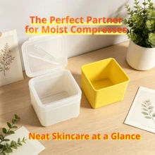 Hộp đựng bông tẩy trang size du lịch kèm nhíp + 60 miếng bông tẩy trang, chống rò rỉ, di động - A - Xem 6