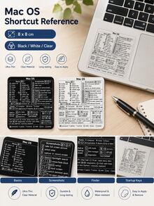 1pc Waterproof Keyboard Shortcut Stickers, Compatible With MacBook Laptop, Windows Word Office Function Key Decals, Scratch-Resistant Keyboard Decorative Stickers - View 2