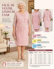Evangelical Plus Zize Dress For Women Mother's Day Godmother Elderly Grandmother Casual Elegant Wedding Lace Tube Midi Comfortable Premium Luxury Quality - 乾枯玫瑰色 - 查看 9