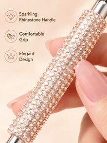 1 pieza Barra magnética fuerte de diamante para esmalte de uñas de gel efecto gato, herramienta magnética de doble extremo, bolígrafo magnético, accesorio de diseño de arte magnético - Multicolor - Ver 4