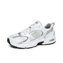 New Balance NB 530 千禧風 情侶 春季 網布合成皮革 低筒跑步鞋 男女同款 銀白色 - 銀白色 - 查看 3