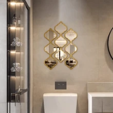 1set Of 12/4pcs Moroccan Artistry Illuminated Mirror - An Ornate Wall Accent For Bathroom Vanity Or Living Room, Creating A Statement Backdrop With Light - A - View 9