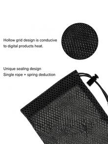 Direct Insert Phone Protective Pouch Black Outdoor Phone Storage Bag Direct Insert Phone Bag Made Of Shockproof And Dustproof Neoprene Material Soft Elastic Lining Portable Unisex - Multicolor - View 4