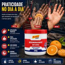Pasta Desengraxante Uso Geral 500g Cheiro de Laranja Removedor De Graxa E Gordura - Branco - Visão 5