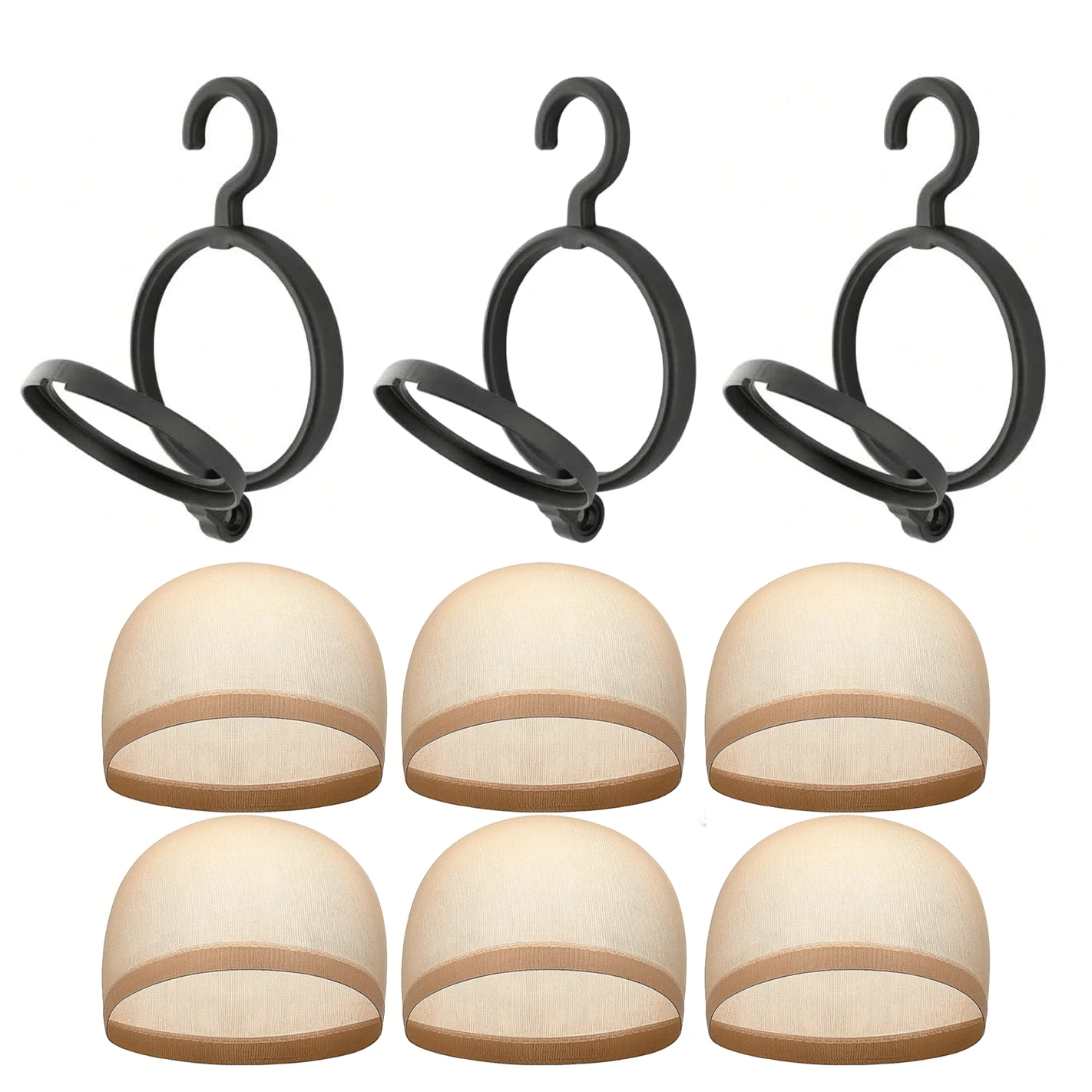 1 Juego de Combinación de Estante Colgante para Pelucas, Estante de Pelucas Montado en la Pared, Estante de Pelucas Portátil, Estante de Pelucas Plegable - Ideal para Exhibir, Almacenar y Peinar Múltiples Pelucas - Ver 1