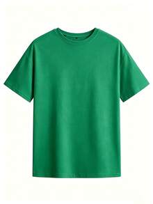 Women's Basic Short-Sleeve T-Shirt Autumn/Winter 2025 - Round Neck, Loose Fit, Stylish  Butterfly Print, Soft Fabric With Excellent Drape. Super Versatile! - 綠心 - 查看 4