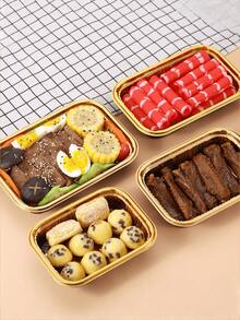 Reusable Washable Sushi Box/Gold Portable Fruit Tray/Fresh Food Container/American Style Takeout Box/Japanese Sashimi Rectangular Takeaway Packaging Box/Vegetable Salad Packaging Box - Multicolor - View 3
