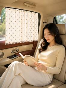 1件裝汽車窗簾遮陽簾，磁吸式滑軌車窗簾，可愛美感汽車側窗遮陽簾，可滑動遮陽簾，防紫外線隱私遮蓋，易安裝，適合公路旅行旅遊，汽車內飾配件，汽車裝飾 - A - 查看 6
