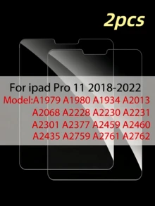 2pcs Glass Screen Protector, Compatible With IPad 9th/8th/7th Gen 10.2 Inch/Air 5th/4th Gen 10.9 Inch (Air 5/4) 2022/2020/Pro 11 Inch (2022/2021/2020/2018) 6th/5th Gen 9.7 Inch/Air 2, Tempered Glass, Ultra Durable, High Definition, Case Friendly - Clear - View 11