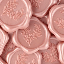 20 PCS Eucalyptus Pattern Wax Seal Stickers, Self-Adhesive Wedding Invitation Envelope Seal Stickers, Used For Decorating Wedding Invitations, Gifts And Back To School Supplies - Eucalyptus - View 14
