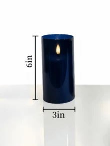 1/2/3pcs LED Warm Light Candle Lights With Remote Control And Timer Function, Suitable For Table Centerpiece Decoration, Wedding, Garden And Holiday Party, Home Decor, Gift Giving, Birthday Celebration, Graduation Commemoration And More - Dark Blue - View 9