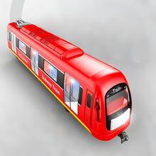 1pc Realistic City Subway Train Toy With Light And Sound Effects, Openable Doors, Inertia Glide, Kids' Favorite Toy Gift - Multicolor - View 4