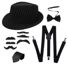 5件組 1920年代服裝配件 男士20年代造型Cosplay道具 復古男裝 爺爺風配件 萬聖節派對用品 - 彩色 - 查看 9