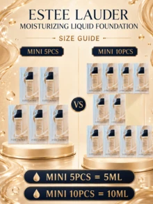 Estée Lauder 雅詩蘭黛 Double Wear 持久底妝 #61 1CO，1ml 試用裝，5/10件，滋養肌膚，質地平滑，不卡粉，提亮膚色，適合乾性肌膚 - 沁水養膚粉底液61 1ml - 查看 5