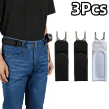 1Pc/2/3/4Pcs Hook-And-Loop Elastic Waistband, No-Buckle Invisible Waist Closure, Hook And Loop Fastener, No-Buckle System Suitable For Hunting, Fishing, Camping - Compatible With Uniforms, Outdoor Activities (Fitted Style) - Multicolor - View 14