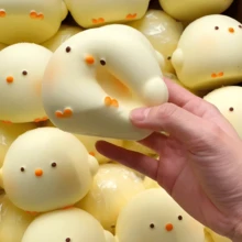 1pc Creative Chicken Squishy Food Toy, Soft Slow Rebound Stress Relief Toy, Cute Squeeze Toy, Super Soft, Soft, Slow Rebound Anti-Stress PU Material Squeeze Toy, Soft Squishy, Gift, Holiday Gift - Multicolor - View 5