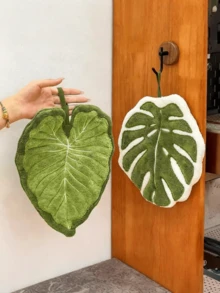 1/2 chiếc khăn treo thấm hút thiết kế lá sáng tạo cho phòng tắm, phòng ăn, nhà bếp - Nhiều màu - Xem 4