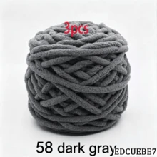 EDCUEBE7 1/2/3/5 卷，约 90-100g/根冰条编织单股粗纱，适用于 DIY 围巾、包、拖鞋、玩偶、毛毯、靠垫、毛绒玩具（颜色随机） - 彩色 - 查看 72