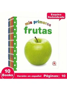 TEENYBABY Set Of 10 Spanish Picture Books For Learning Objects, Featuring Vibrant And Exquisite Illustrations And Simple Everyday Vocabulary, Perfect For Early Learners, An Excellent Learning Gift - Multicolor - View 4