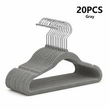 20pcs/10pcs/1pc Gantungan Baju Anti Selip Berlapis Beludru Baru, Gantungan Baju Berbulu untuk Bayi & Anak-anak, Gantungan Baju Kecil Lucu dengan Kait, Pengatur Penyimpanan Lemari Hemat Ruang, Rak Pengering Anti Selip yang Dapat Ditumpuk - MultiWarna - View 17
