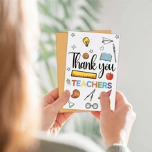 12pcs Teacher Thank You Cards With Envelopes - Multi-Purpose Teacher Appreciation Cards, Suitable For Teacher's Day, Graduation, Retirement And Holidays, Teacher Appreciation Gifts - A - View 6