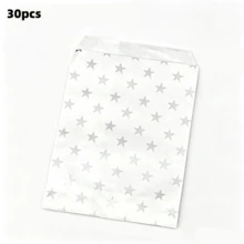 20/30pcs 5.1x7.1 Inch Kraft Paper Gift Bags, Including Holiday Gift Paper Bags, High-End Packaging Paper Bags, Gold And Silver Star Pattern Gift Wrapping Paper Bags, Accessory Small Gift Paper Bags, Party Gift Wrapping Bags, Creative DIY Decorative Gift Paper Bags, Suitable For Holiday, Wedding, Birthday Party Gift Bags And Gift Wrapping Paper Bags - Gift Bags - View 8