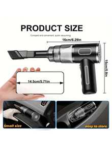 SOKANY Upgraded Version Of Portable Wireless Handheld Vacuum Cleaner, Absorbing Snack Debris/Pet Hair, With Dust Collection Box + Washable Filter.USB Charging (2000mAh) Large-Capacity Lithium Battery, Suitable For Car/Office/Home - B - View 10