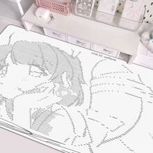 Pixel Line 天使女孩日系動漫性感 Y2K Ins 風可愛大尺寸電競滑鼠墊 | 藝術設計卡通創意電競鍵盤墊 電腦桌配件 電競玩家適用 - 查看 3