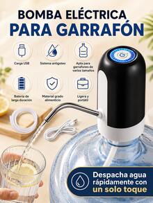 1 Piece Automatic Water Dispenser With LED Light, Rechargeable Automatic Water Dispenser Wireless Electric Drinking Water Pump - 4 piezas - 查看 4