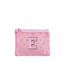 Pink Heart Mesh Letter Embroidery Storage Pouch, Printed Zipper Small Clutch, Lightweight Breathable Portable Makeup Bag, Can Store Pills, Cold Medicine, Common Medicines, Also Store Earrings, Coins, Beauty Tools, Suitable For Daily Commute, Short Trips, Outdoor Outings, Home Storage, Suitable For Girls, Moms, Students, Business Travelers, Birthday, Back To School, Vacation Gifts, Mini Sundries Storage Bag, Portable Makeup Pouch - Multicolor - View 14