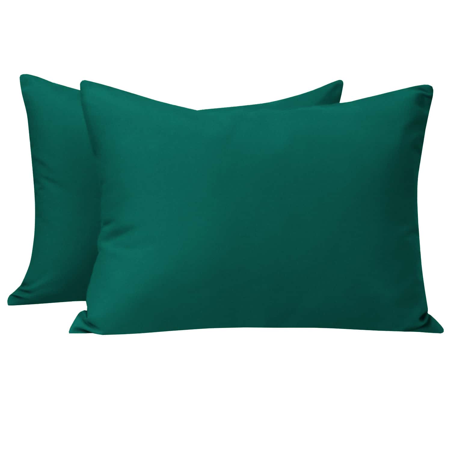2 Pcs Zippered Toddler Pillowcases, 100% Brushed Microfiber 13x18 Pillowcases - Dark Green - View 1