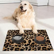 Pet Placemats Classic Leopard Print Pet Feeding Mat,Made Of Diatom Mud, High-Quality Cat Feeding Mat, Pet Dining Dog Food Mat, Decorative Pet Accessory, Suitable For Dog And Cat Lovers, Door Mat That Can Be Used As A Bath Mat And Anti Slip Insole - Multicolor - View 4