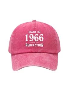 1pc Vintage Print Washed Distressed Soft Top Baseball Cap Unisex Travel Sun Protection Baseball Dad Hat, Suitable For Daily Wear And Outfit Matching - M - View 34