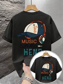 Men T-Shirts - 黑色 - 查看 4