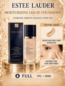 Estée Lauder 未來感水光底妝液，富含強效保濕成分 #2C0 #63 冷調香草 30/15/5/1ml，滋養肌膚、防止氧化、深層補水、長效鎖水、防止脫皮、不緊繃、提亮膚色，適合乾性肌膚，質地滑順貼合、不卡粉，SPF 20/PA+++ 防曬，適合學生、上班族、日常通勤、約會、派對等乾性肌膚場合，送給朋友/女友的理想禮物，日常妝容必備單品 - 2co - 查看 15