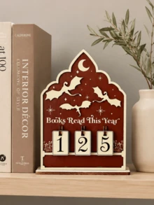 1pc Wooden Reading Counter Pendant, Fun Bookshelf Decor, Personalized Book Reading Tracker, Annual Reading Volume Counter, Library Decor, Bookshelf Decor Book Tracker Sign, Reader Gift, Bookworm Enthusiast Gift, Book Lover Christmas Gift - Counter - View 14