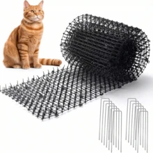 30cm Wide X 150cm Long, Black, Best-Selling Anti-Cat Rolling Mat, Cat Repellent Spike Mat, Balcony/Roof Anti-Pet Stepping Mat, Pet Supplies. - one-size - View 5