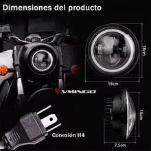 Vmingo Universal Motorcycle Headlight 7 Inch LED 4 Modes Aluminum H4 Auto - Advanced Version - View 6