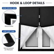 Adjustable Double Zipper Blackout Curtains, Easy To Install And Removable, Suitable For Moving Apartment Windows And Doors - A - View 5