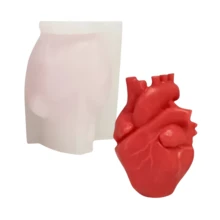 3D Human Heart Mold Silicone Mold - A-White - View 5