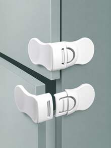 5pcs Corner Lock Children Multi-Purpose Safety Right Angle Lock Cabinet Door Lock Baby Protection Drawer Lock - 5PCS - View 1