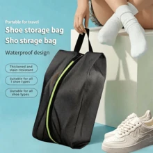 6Pcs Portable Zipper Shoe Storage Bag, Waterproof Dustproof Travel Shoe Organizer Bag With Hand Strap, Multifunctional Shoe Pouch For Travel, School, Cruise, Home Closet Storage Essentials For Men & Women - View 1