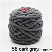 EDCUEBE7 1/2/3/5 卷，约 90-100g/根冰条编织单股粗纱，适用于 DIY 围巾、包、拖鞋、玩偶、毛毯、靠垫、毛绒玩具（颜色随机） - 彩色 - 查看 67