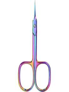 1pc Nail Cuticle Scissors Eyebrows/Eyelashes Mustache Multi-Purpose Cuticle Extra Fine Curved- Professional Manicure Scissors - Multicolor - View 12