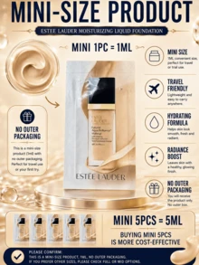 Estée Lauder 未來感水光底妝液，富含強效保濕成分 #2C0 #63 冷調香草 30/15/5/1ml，滋養肌膚、防止氧化、深層補水、長效鎖水、防止脫皮、不緊繃、提亮膚色，適合乾性肌膚，質地滑順貼合、不卡粉，SPF 20/PA+++ 防曬，適合學生、上班族、日常通勤、約會、派對等乾性肌膚場合，送給朋友/女友的理想禮物，日常妝容必備單品 - 2co - 查看 6