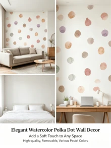 1/2/3 Peças Adesivos de Parede de Coração Macaron com Bolinhas Estilo Ins Girl, Autoadesivos, À Prova d'Água e Removíveis, Arranjo DIY Personalizável, Adequado para Diferentes Necessidades de Decoração de Parede Personalizada, Também para Móveis, Portas de Armários, Vidro e Outras Superfícies de Embelezamento, Adesivos de Decoração de Parede para Quarto de Princesa e Jardim de Infância. Decoração de Feriados, Festa de Aniversário, Presente. - Adesivos de parede - Visão 2