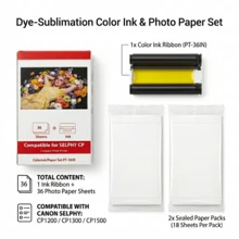 Compatible con el juego de tinta y papel de color Selphy CP1500 CP1300 CP1200 CP910 CP900 impresora de papel fotográfico KP108in KP-36in 4*6 pulgadas 100mm*148mm (1 estuche de tinta y 38 hojas de papel fotográfico) - Ver 12