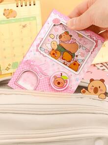 1pc Gashapon Machine Bean Book (80 Sheets) Fun Challenge Game Book, Full Color Inner Pages Gashapon Pocket Book, Rabbit Panda Shiba Inu Cat Capybara Cartoon Creative Notebook Pocket Book, Cute Cartoon 64K Notebook, Fun Stationery Pocket Planner Memo Book, Planner Diary Book, School Supplies, Notebook, Thickened Portable, Blank Pocket Book For Classroom Play, Full Color Inner Pages Pocket Book Cartoon Creative Notebook Pocket Book, Cute Cartoon 64K Notebook, Fun Stationery Pocket Planner Memo Book, Easy To Carry, Convenient Storage - Multicolor - View 5